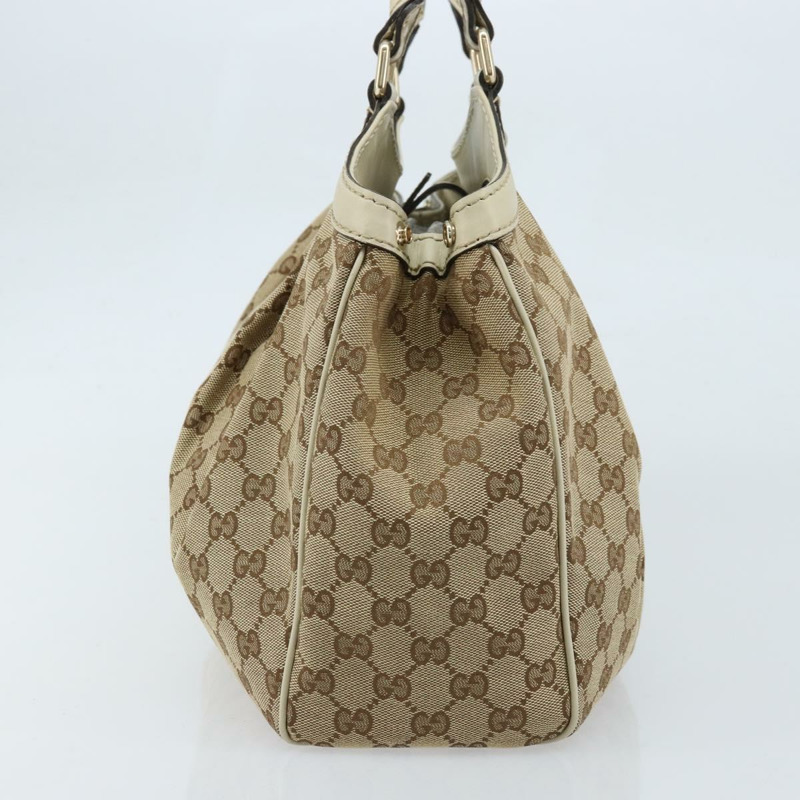 【日本直送】GUCCI GG帆布Sukey手提包 米色 金色 211944 正品 ka2542V-3