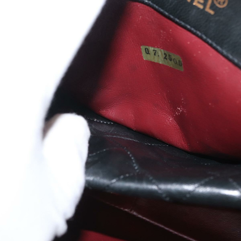 【日本直送】香奈兒 (CHANEL) 絎縫鏈條單肩包，羊皮材質，黑色，金色雙C標誌，正品 ka2483SAV-25