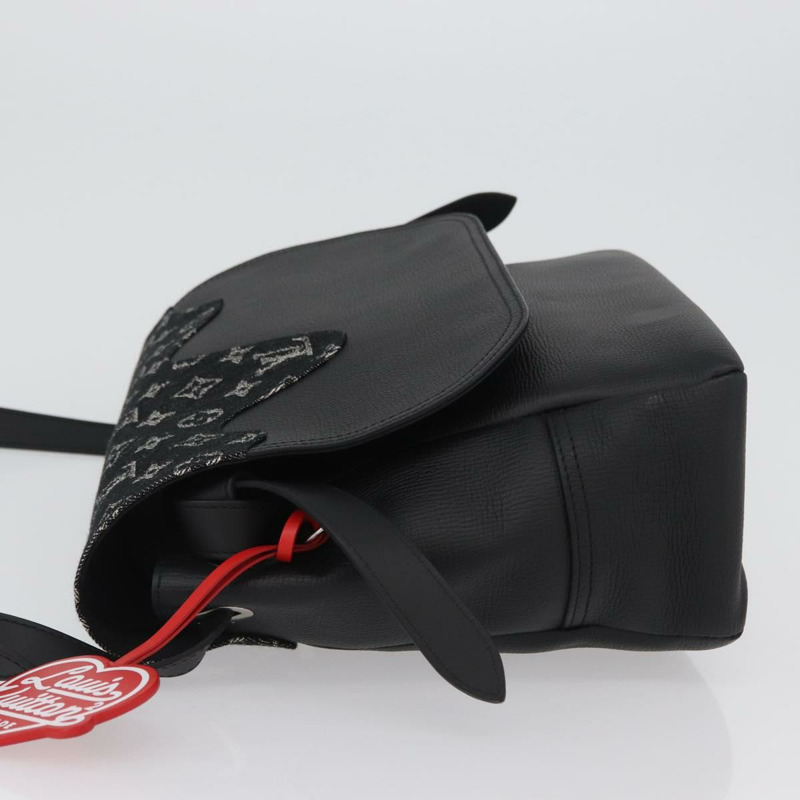 【日本直送】路易威登 (LOUIS VUITTON) NIGO 聯名款牛仔布 Busa Tokyo 手袋 黑色 M45971 正品 161328SM-3