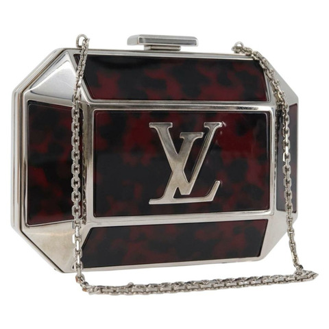 路易威登金屬鏈單肩背包 紅色 LV 正品 165383SAM