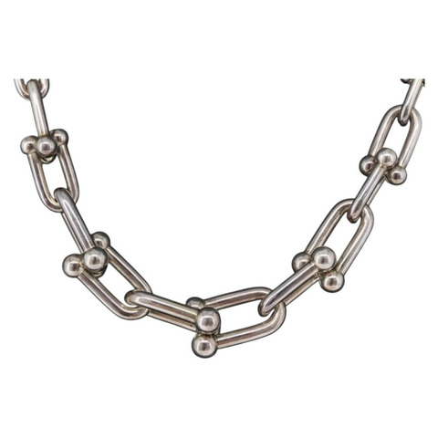 蒂芬妮 (TIFFANY&Co.) 五金漸層鏈項鍊 925銀 正品 165379SM