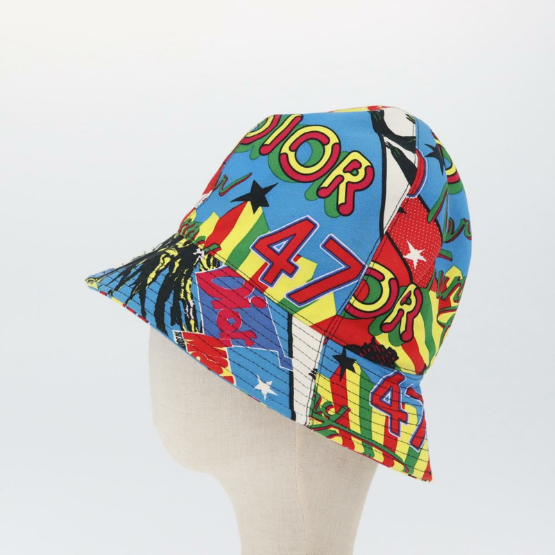 【日本直送】Christian Dior 帆布多色帽子 Auth 168182SAM-2