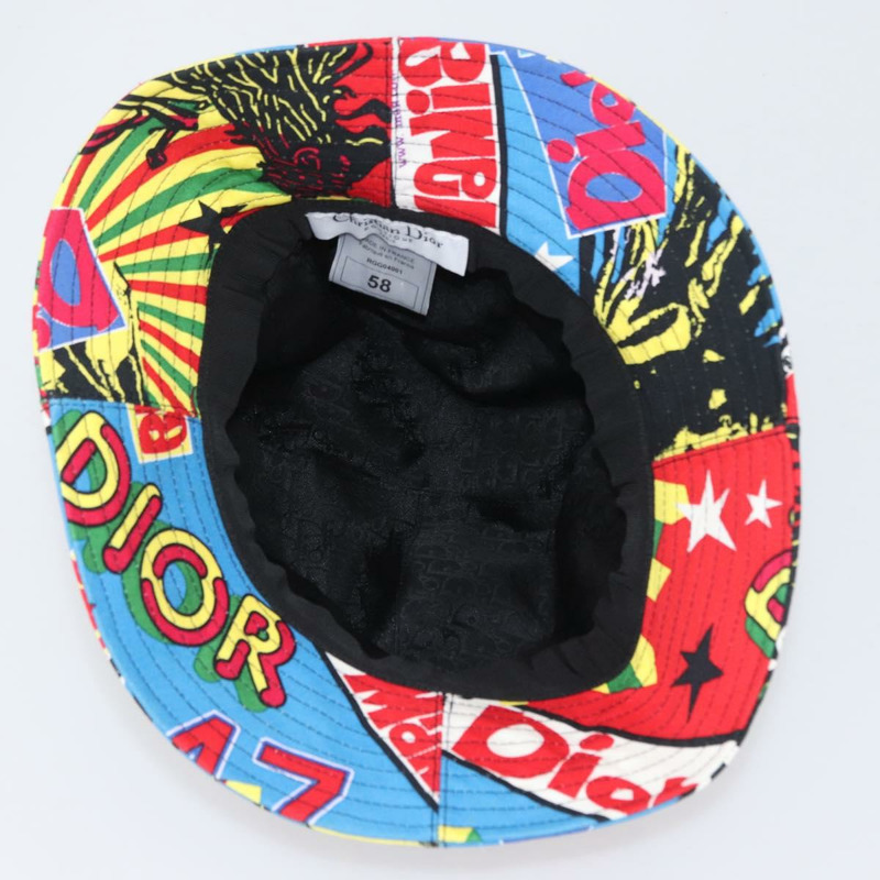 【日本直送】Christian Dior 帆布多色帽子 Auth 168182SAM-9