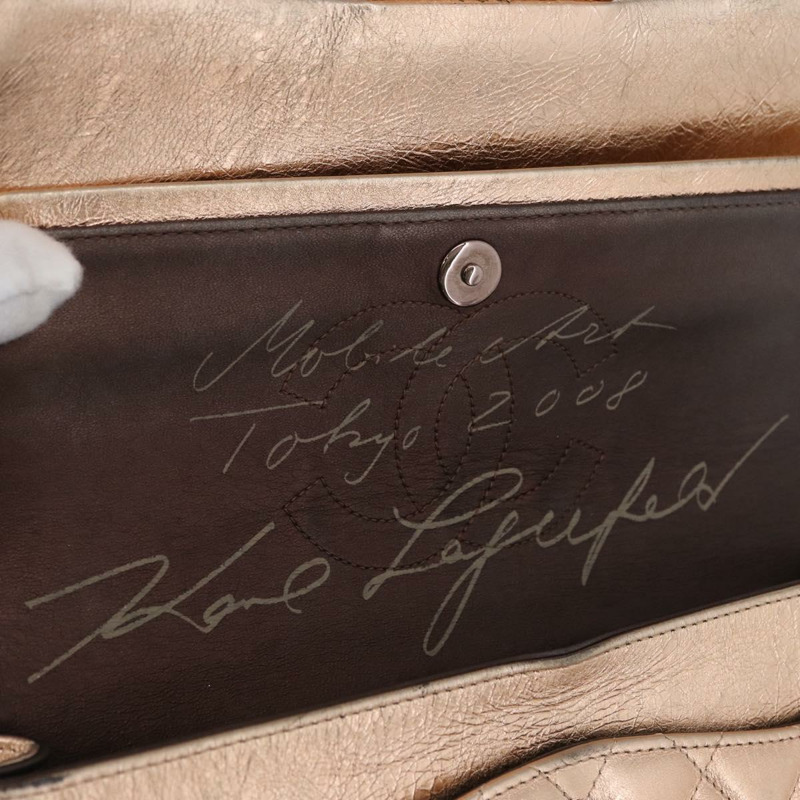 【日本直送】香奈兒雙蓋包 Tokyo Karl Lagerfeld 絎縫羊皮 CC Auth 171162SM-8