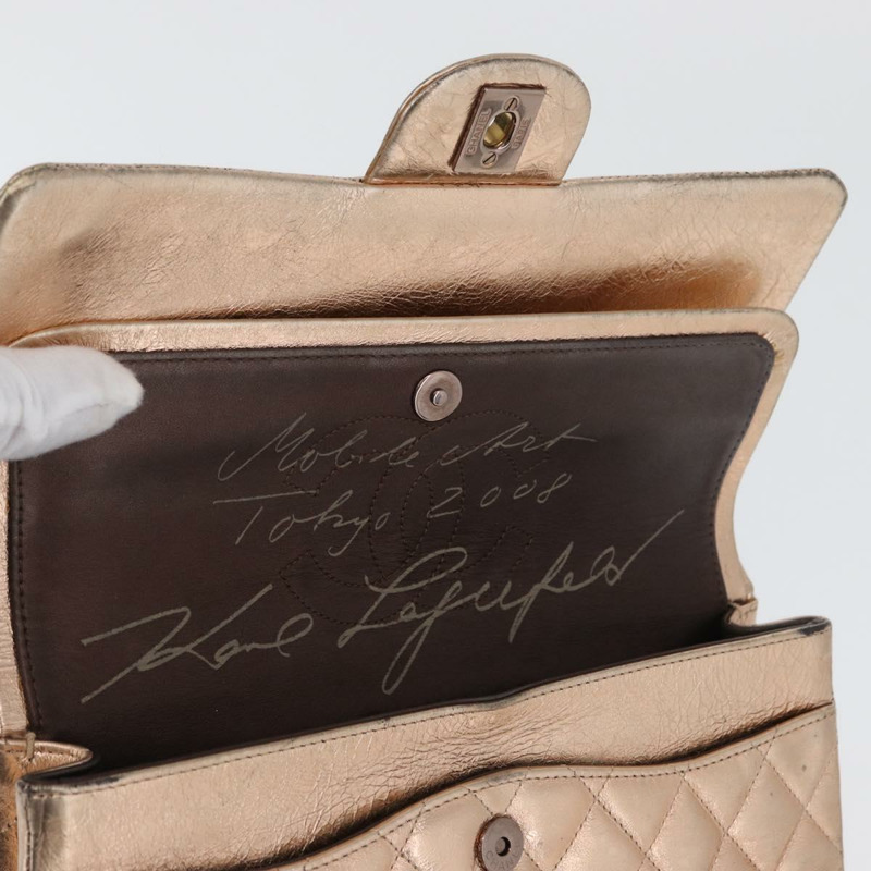 【日本直送】香奈兒雙蓋包 Tokyo Karl Lagerfeld 絎縫羊皮 CC Auth 171162SM-24
