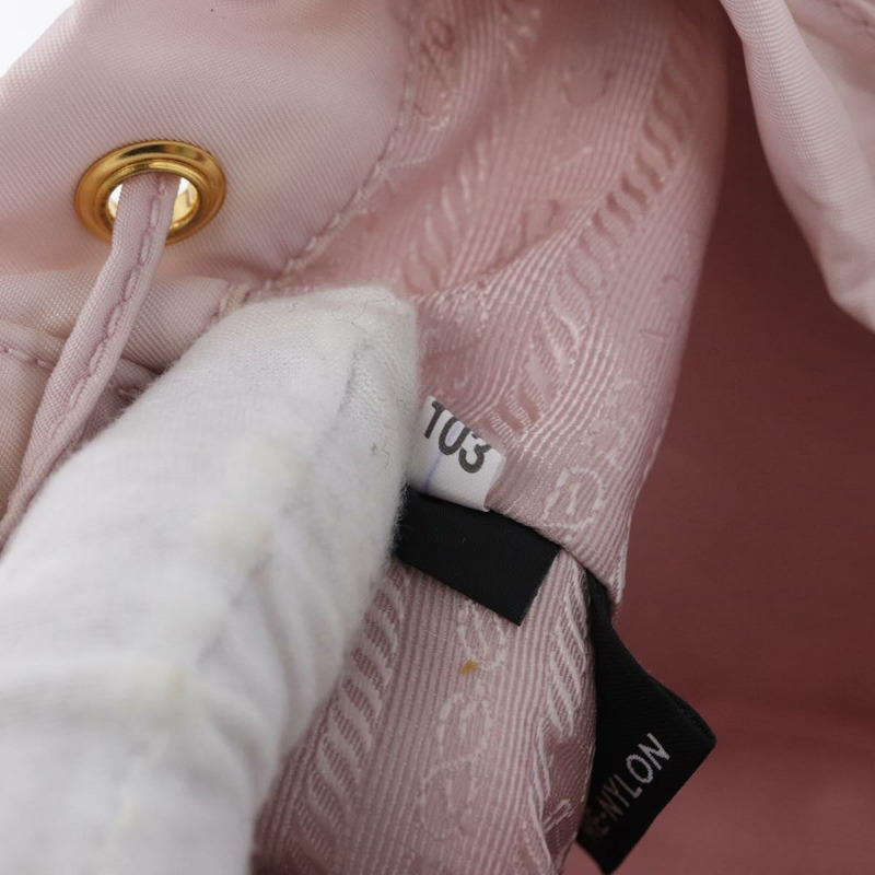 【日本直送】PRADA 尼龍雙肩包，粉紅色金色，正品 mr2065V-10