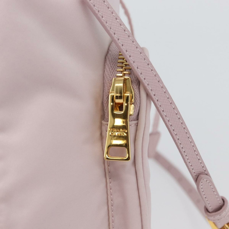 【日本直送】PRADA 尼龍雙肩包，粉紅色金色，正品 mr2065V-19