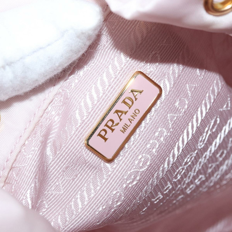 【日本直送】PRADA 尼龍雙肩包，粉紅色金色，正品 mr2065V-22