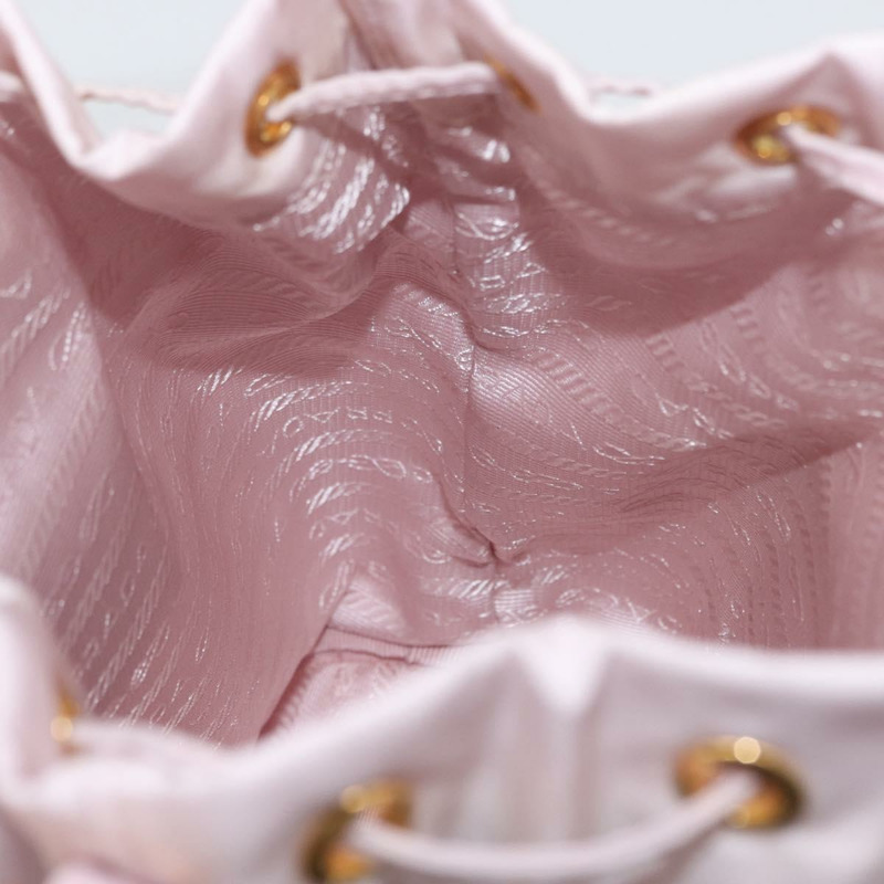 【日本直送】PRADA 尼龍雙肩包，粉紅色金色，正品 mr2065V-23