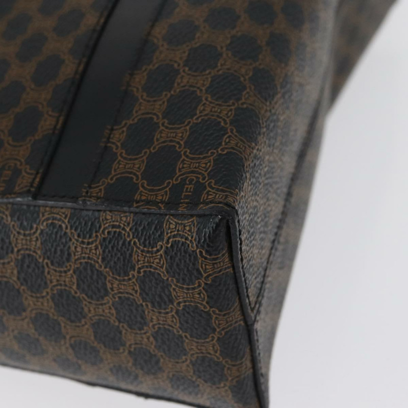 【日本直送】CELINE Macadam帆布肩背包 PVC皮革 黑色金色 Auth mr2072V-14