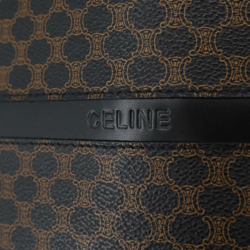 【日本直送】CELINE Macadam帆布肩背包 PVC皮革 黑色金色 Auth mr2072V-16