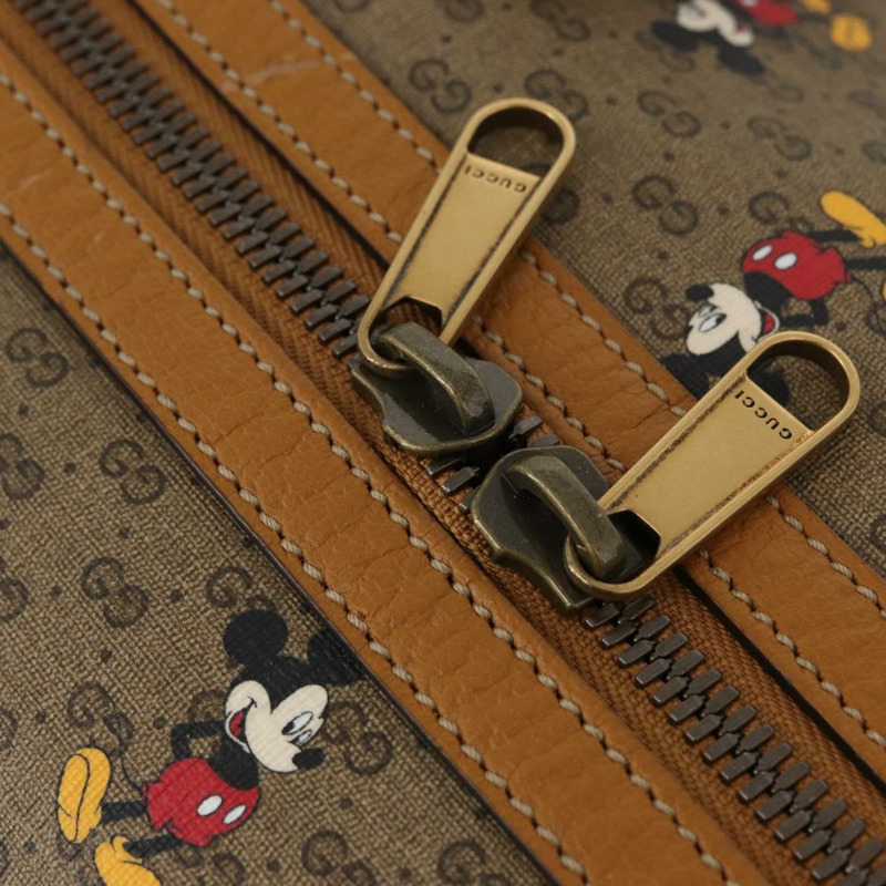 【日本直送】GUCCI Micro GG Supreme Disney Boston Bag PVC 2way Beige 547953 Auth 168297SM-8