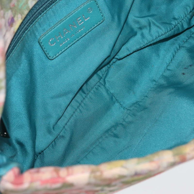 【日本直送】香奈兒塑膠鏈條絎縫帆布包，土耳其藍，CC標誌，正品編號171165SAV-8