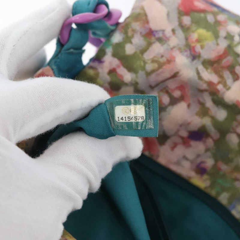 【日本直送】香奈兒塑膠鏈條絎縫帆布包，土耳其藍，CC標誌，正品編號171165SAV-9