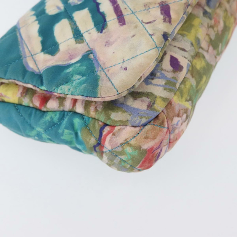 【日本直送】香奈兒塑膠鏈條絎縫帆布包，土耳其藍，CC標誌，正品編號171165SAV-14