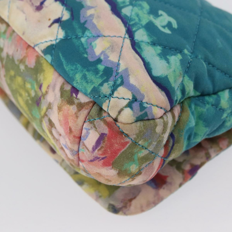 【日本直送】香奈兒塑膠鏈條絎縫帆布包，土耳其藍，CC標誌，正品編號171165SAV-17