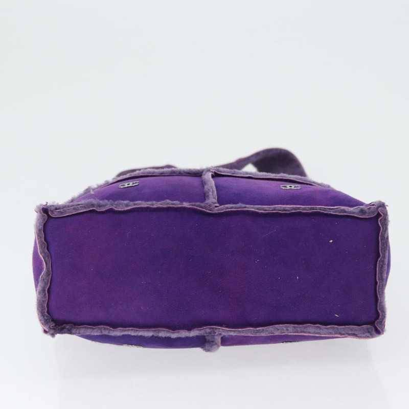 【日本直送】香奈兒 Mouton 紫色銀色 CC 單背包 Auth mr2033V-4