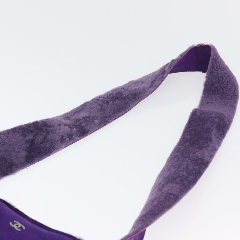 【日本直送】香奈兒 Mouton 紫色銀色 CC 單背包 Auth mr2033V-13