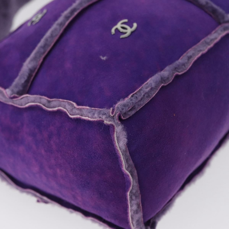 【日本直送】香奈兒 Mouton 紫色銀色 CC 單背包 Auth mr2033V-14