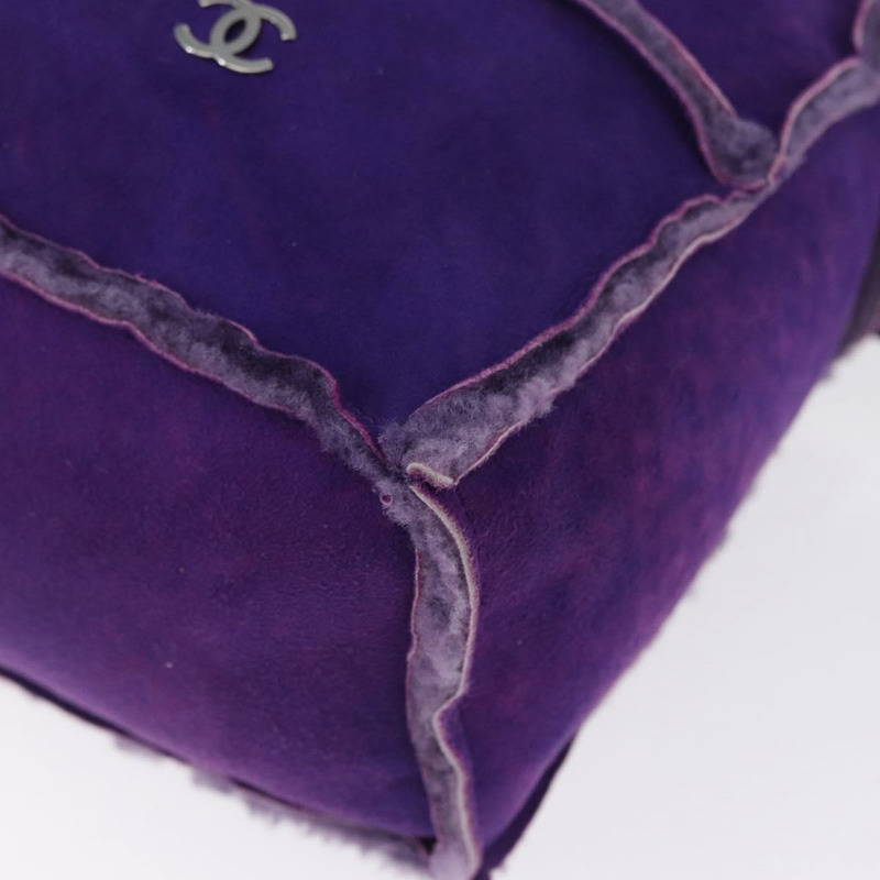 【日本直送】香奈兒 Mouton 紫色銀色 CC 單背包 Auth mr2033V-17