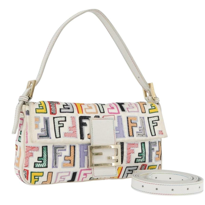 【日本直送】FENDI Zucca帆布Mamma Baguette單肩包 多色金 正品 171596SM-0