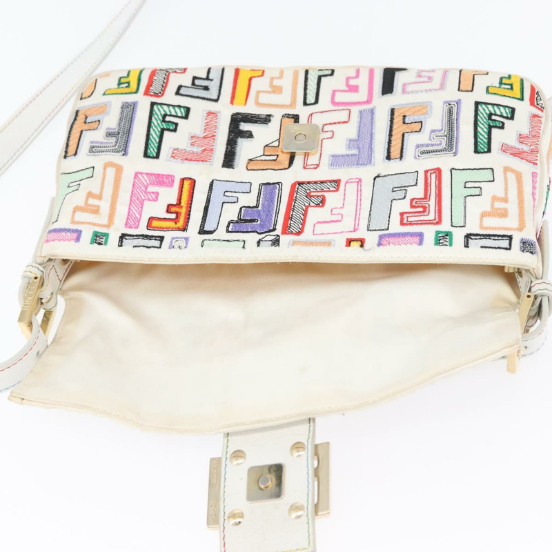 【日本直送】FENDI Zucca帆布Mamma Baguette單肩包 多色金 正品 171596SM-8