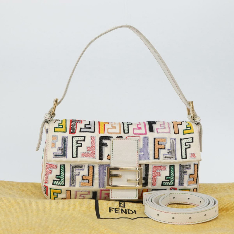 【日本直送】FENDI Zucca帆布Mamma Baguette單肩包 多色金 正品 171596SM-11