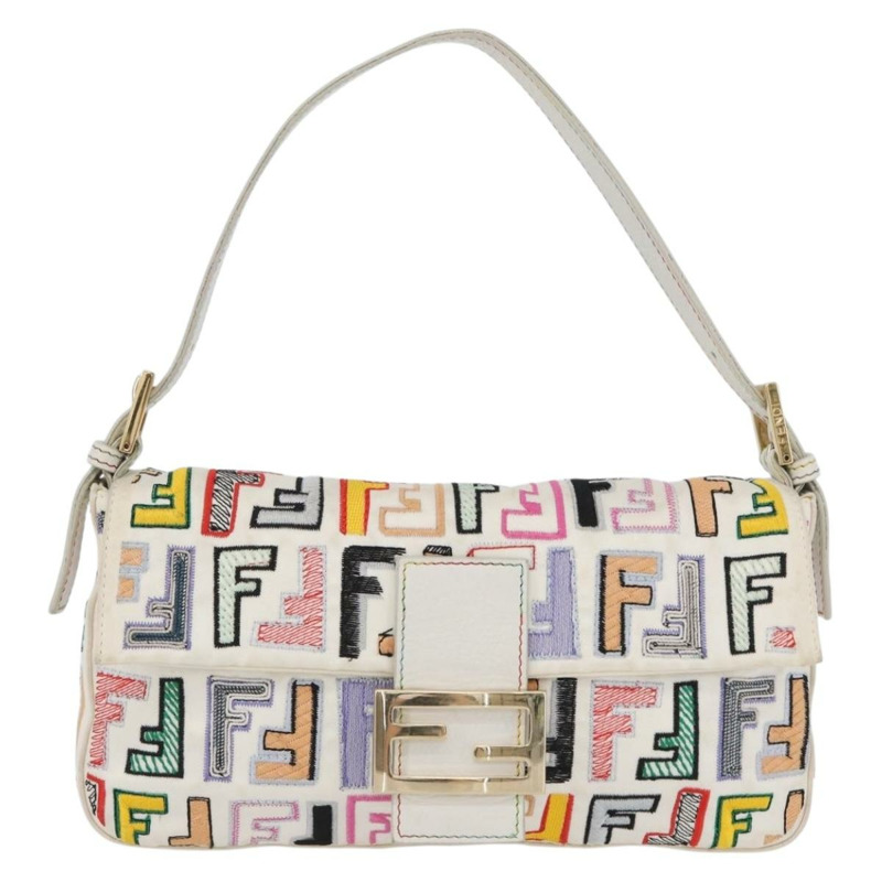 【日本直送】FENDI Zucca帆布Mamma Baguette單肩包 多色金 正品 171596SM-12