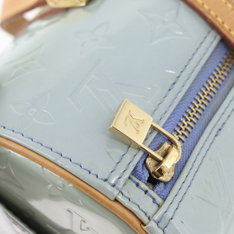 【日本直送】路易威登 Monogram Vernis Bedford 手提包 淺藍色 M91007 LV Auth mr2089V-18
