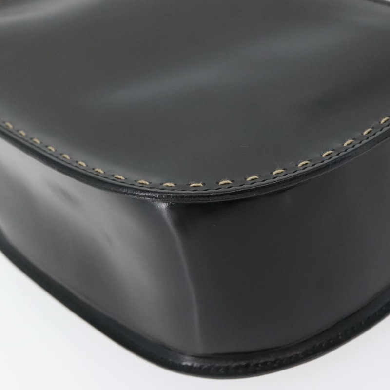 【日本直送】CELINE 黑色銀色皮革肩背包 Auth mr2059V-16