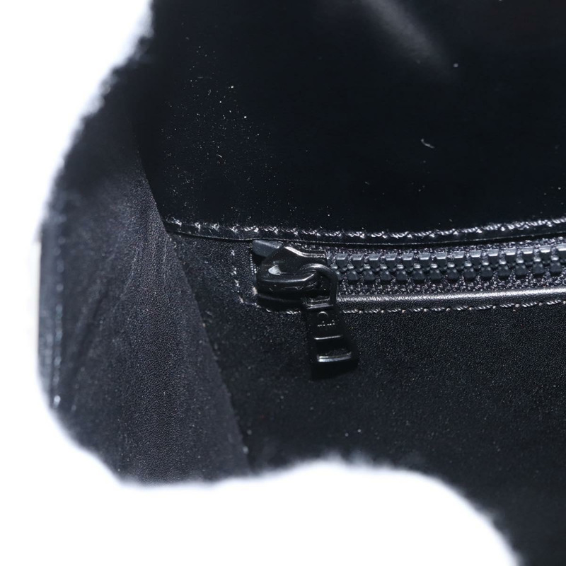 【日本直送】CELINE 黑色銀色皮革肩背包 Auth mr2059V-21