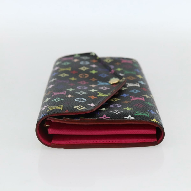 【日本直送】路易威登 (LOUIS VUITTON) 多色 Portefeiulle Sarah 皮夾 黑色 M60668 LV 正品 165955V-2