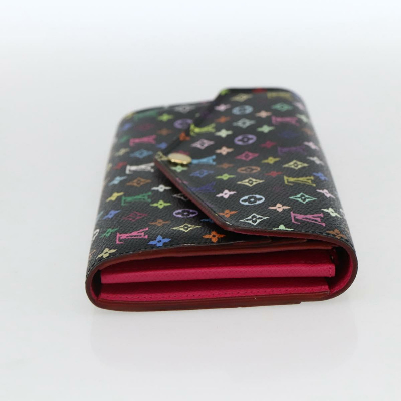 【日本直送】路易威登 (LOUIS VUITTON) 多色 Portefeiulle Sarah 皮夾 黑色 M60668 LV 正品 165955V-3