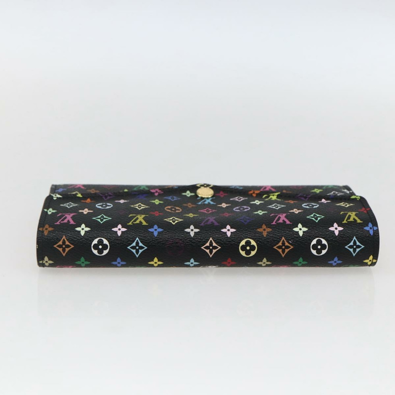 【日本直送】路易威登 (LOUIS VUITTON) 多色 Portefeiulle Sarah 皮夾 黑色 M60668 LV 正品 165955V-4