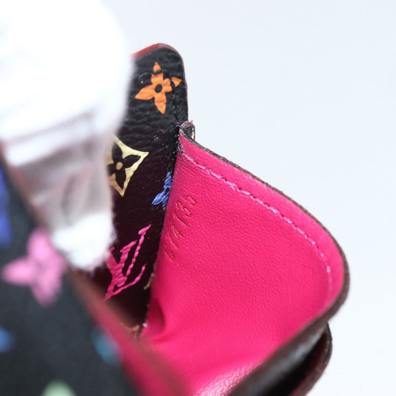 【日本直送】路易威登 (LOUIS VUITTON) 多色 Portefeiulle Sarah 皮夾 黑色 M60668 LV 正品 165955V-10