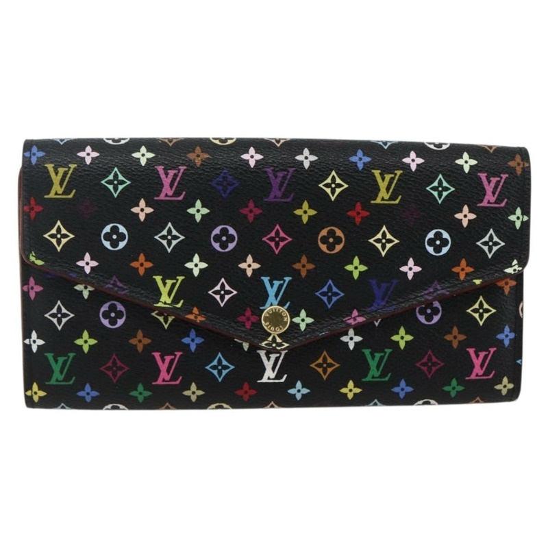 【日本直送】路易威登 (LOUIS VUITTON) 多色 Portefeiulle Sarah 皮夾 黑色 M60668 LV 正品 165955V-12