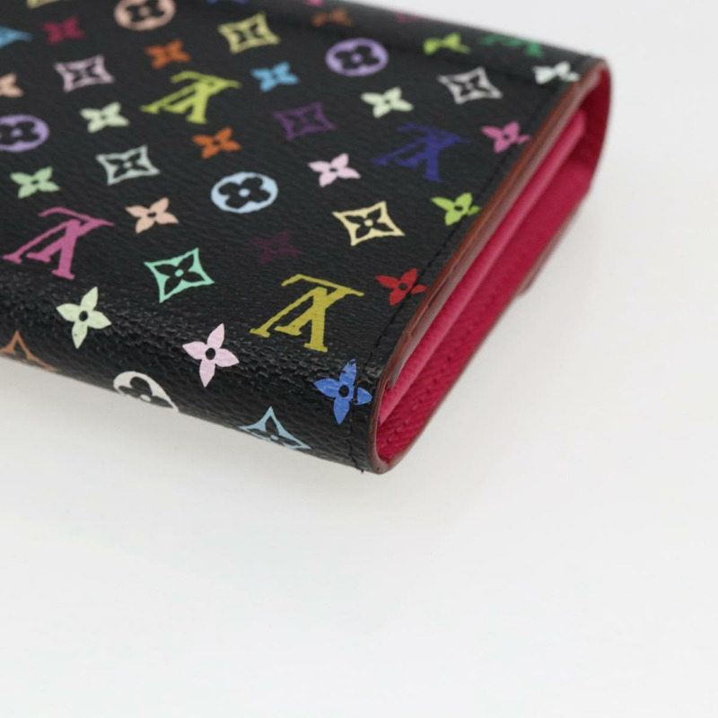 【日本直送】路易威登 (LOUIS VUITTON) 多色 Portefeiulle Sarah 皮夾 黑色 M60668 LV 正品 165955V-14