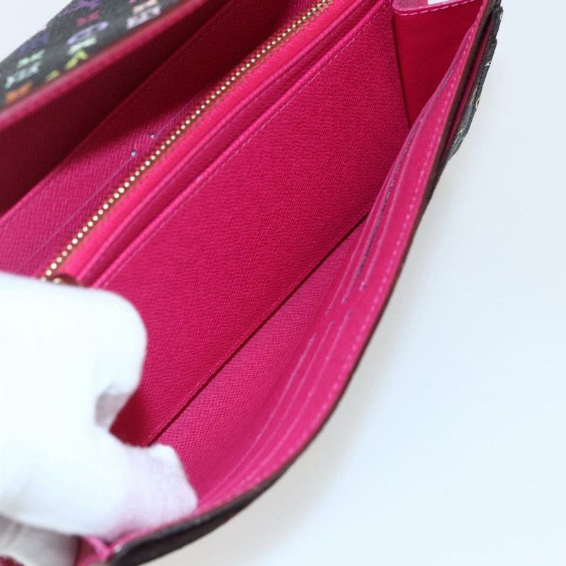 【日本直送】路易威登 (LOUIS VUITTON) 多色 Portefeiulle Sarah 皮夾 黑色 M60668 LV 正品 165955V-21