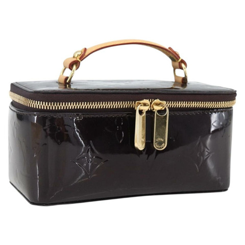路易威登 Monogram Vernis 珠寶盒/手拿包 Amarante M91272 LV Auth 170859V
