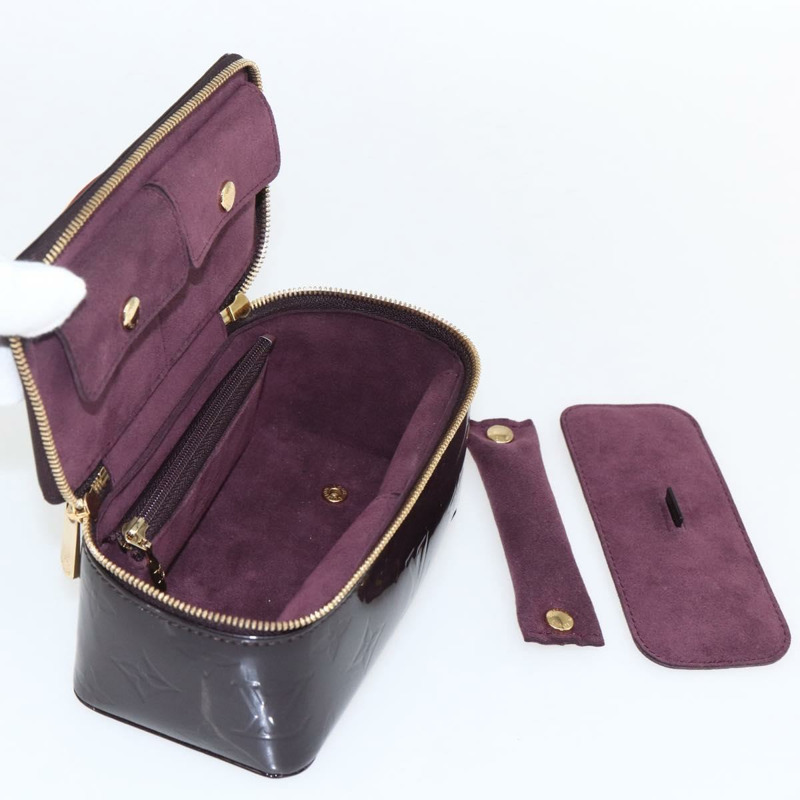 【日本直送】路易威登 Monogram Vernis 珠寶盒/手拿包 Amarante M91272 LV Auth 170859V-8