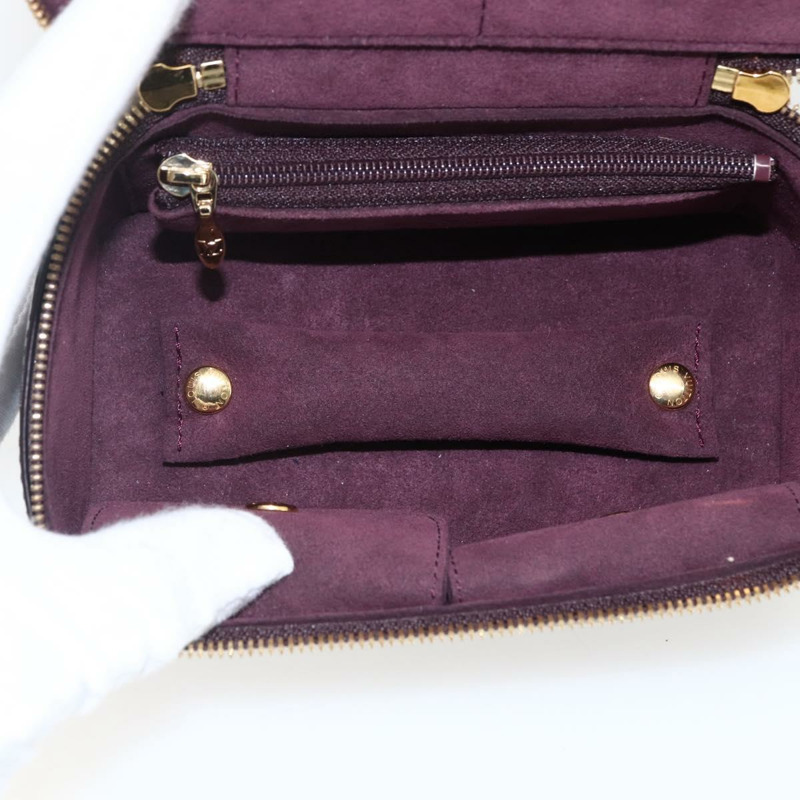 【日本直送】路易威登 Monogram Vernis 珠寶盒/手拿包 Amarante M91272 LV Auth 170859V-26