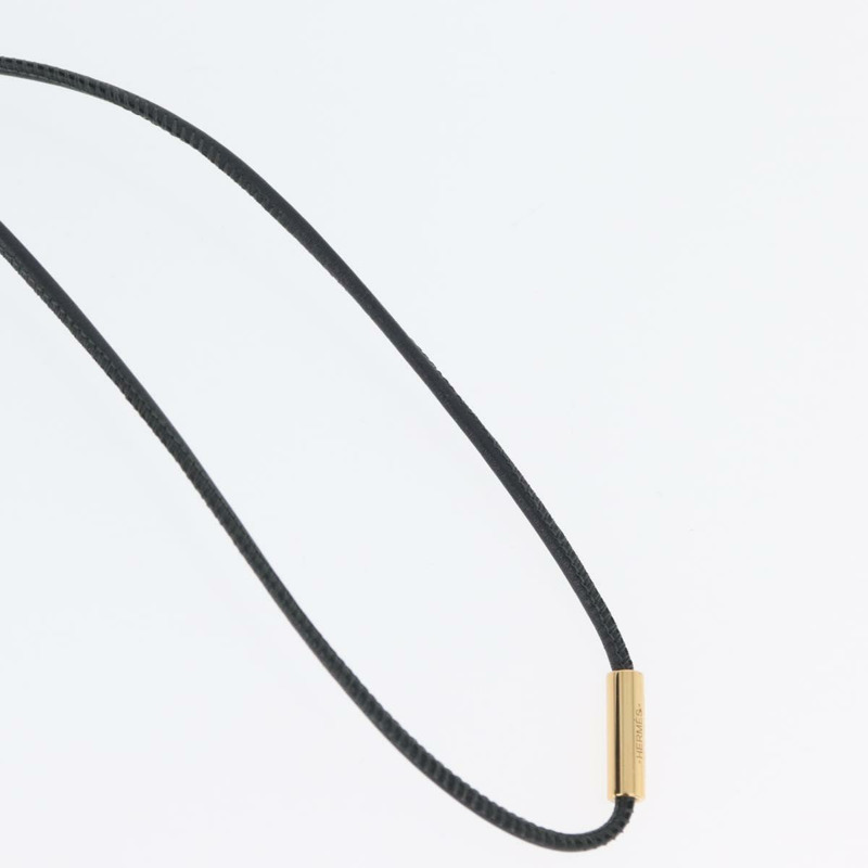 【日本直送】愛馬仕 Mon Petit Kelly PM 項鍊，黑色皮革，正品，貨號 170847M-7