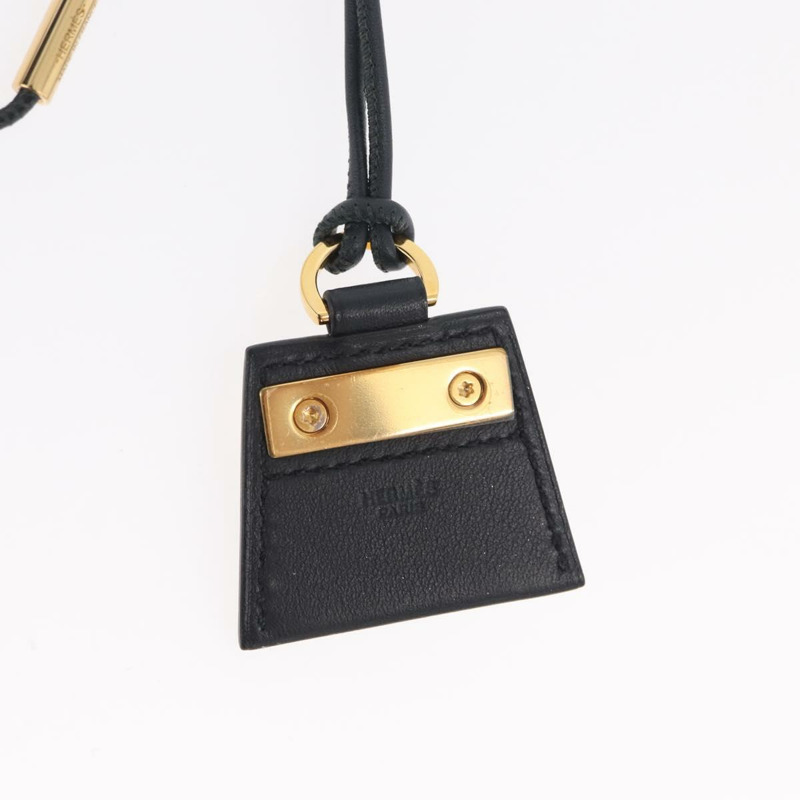 【日本直送】愛馬仕 Mon Petit Kelly PM 項鍊，黑色皮革，正品，貨號 170847M-10