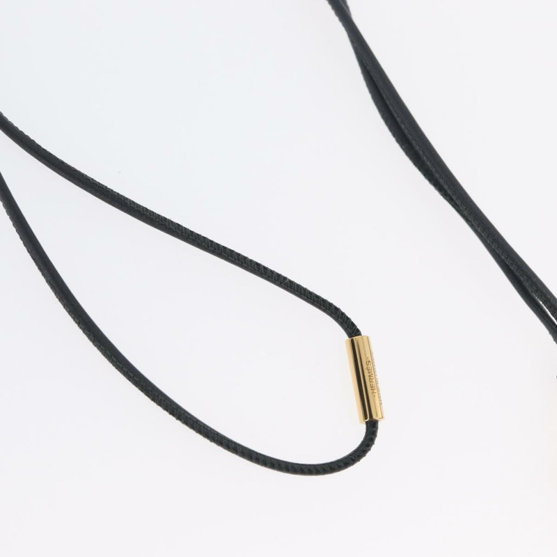 【日本直送】愛馬仕 Mon Petit Kelly PM 項鍊，黑色皮革，正品，貨號 170847M-15