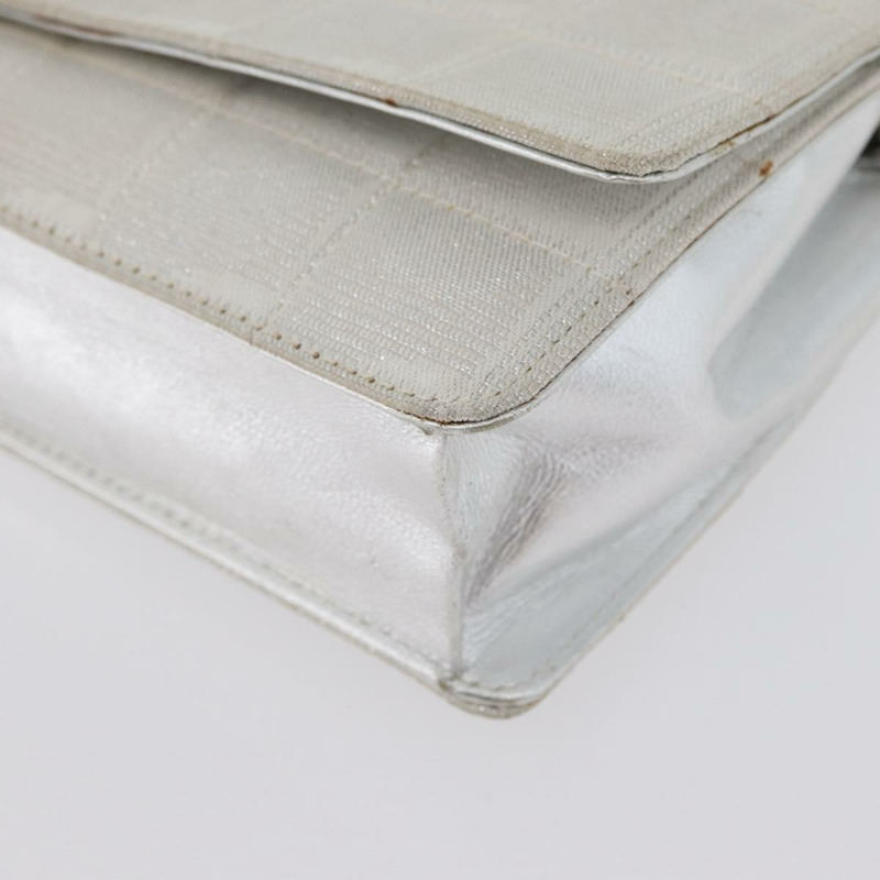 【日本直送】香奈兒新旅遊系列巧克力棒鏈條肩背包 尼龍銀色 CC Auth LNZ273A-15