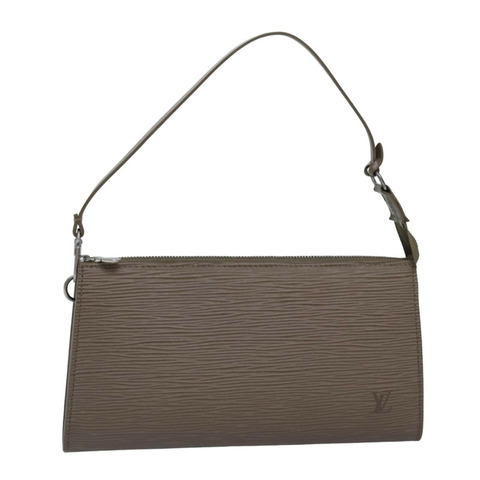 路易威登 Epi Pochette 配件袋 灰胡椒 LV 正品 82930V
