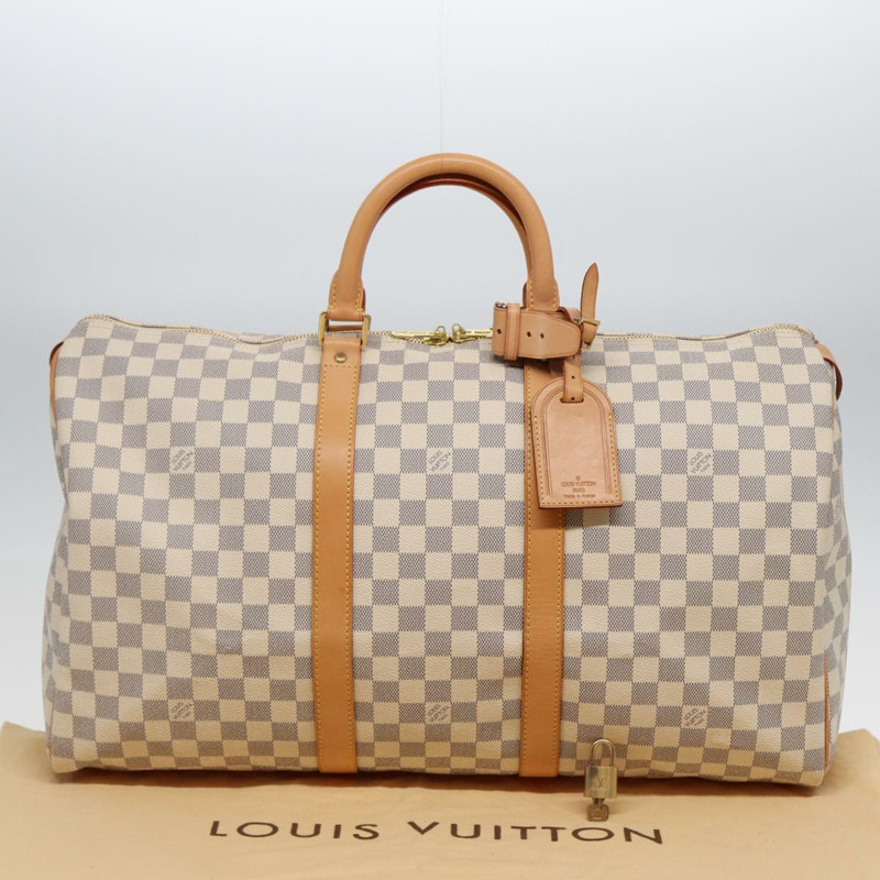 【日本直送】路易威登 Damier Azur Keepall 50 波士頓包 N41430 LV Auth 83727V-11
