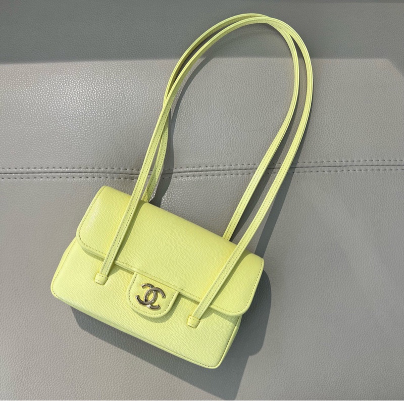 【Jennie同款😍專櫃斷貨❗️現貨好價】Chanel 26P 小雞黃preppy coco mini-3