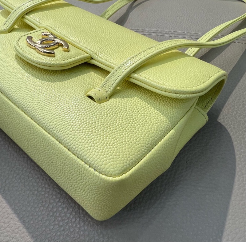 【Jennie同款😍專櫃斷貨❗️現貨好價】Chanel 26P 小雞黃preppy coco mini-5