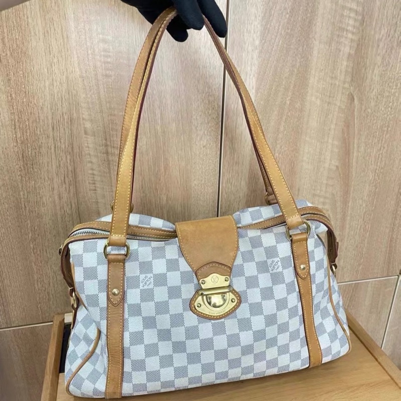 【95新 ✨ 全網最低價！】LV路易威登白棋盤格Stresa單肩包（下單前先詢問庫存❗️）-4